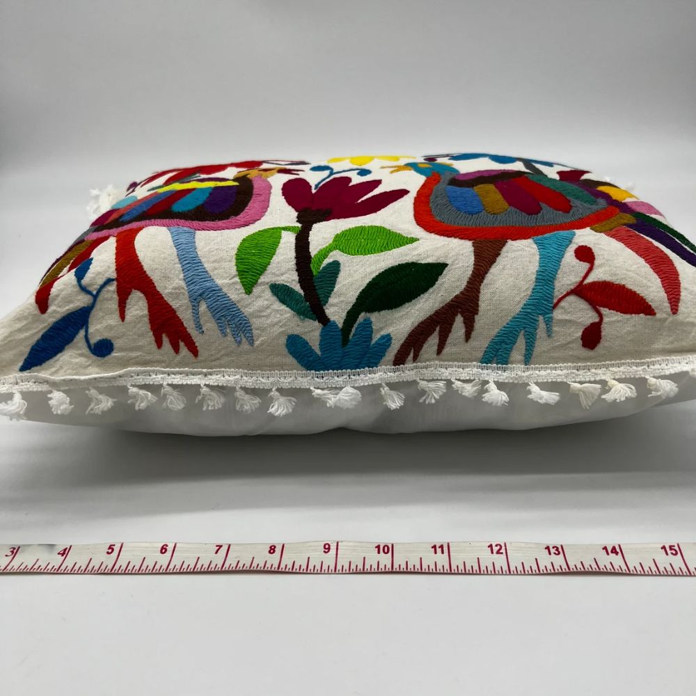 Otomi Embroidered Pillows: Colorful Expressions of Mexican Artistry