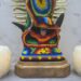 Virgin Mary statue Huichol Sculpture Of Mexican Folk Art, Guadalupe Wixarika As A Mexican Religious statues , Made Of Resin And Beads