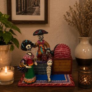 Panadero Handcrafted Polychrome Vibrantly Painted, Authentic Mexican Folk Art, Unique Home Decor, Hand-Molded and Painted, Artisan Craft