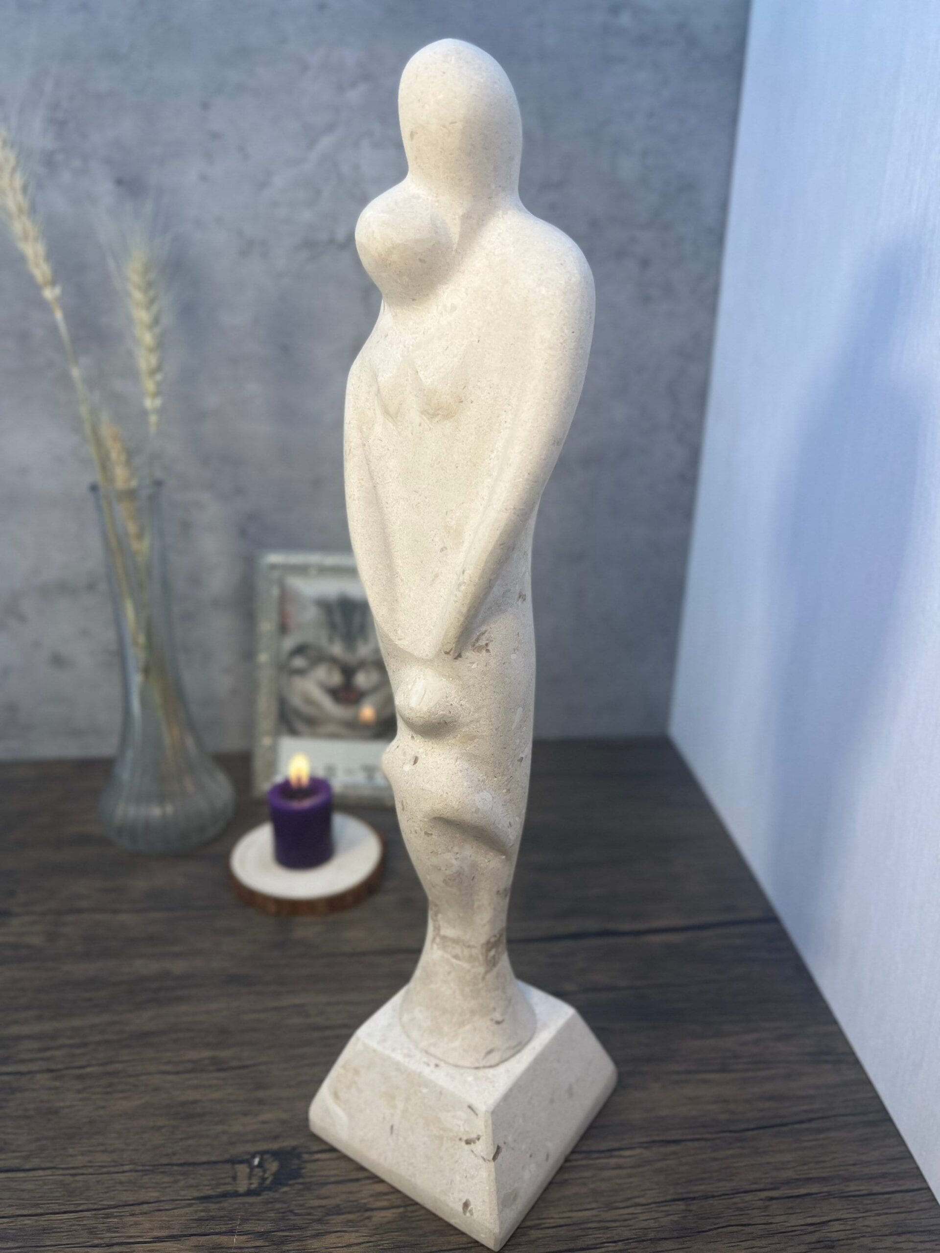Couple sculpture, Woman sculpture, Family statue, Family figure, Gemstone family, Family sculpture, Crystal family - Image 3