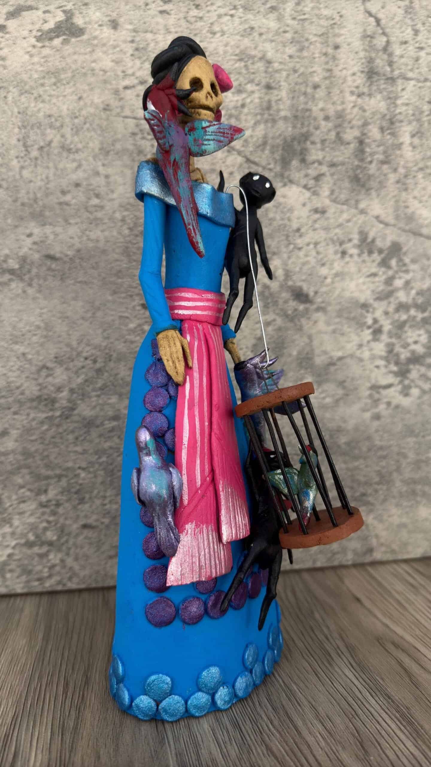 10.5” Catrina, Frida Kahlo Doll, Day of the dead, Human skeleton, Mexican decorations, Sugar skull - Image 3