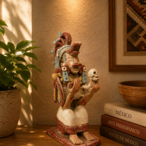 Priest of Death Sculpture Home Decor Prehispanic Vintage Rustic Clay  Antique Ancrestral Figurines Interior Exterior
