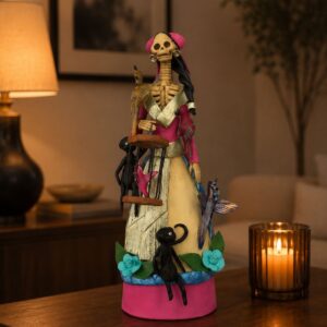 10.5” Catrina, Frida Kahlo Doll, Day of the dead, Human skeleton, Mexican decorations, Sugar skull