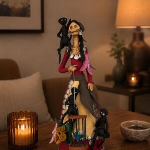 10.5” Catrina, Frida Kahlo Doll, Day of the dead, Human skeleton, Mexican decorations, Sugar skull