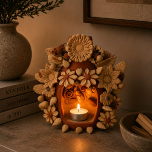 Filigrana Clay Mini Chimney, Candle Holder Artistic  Oaxaca México By Artisans Handmade Crafts, Home Decor Folk Art,  Pastillaje Technique