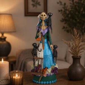 10.5” Catrina, Frida Kahlo Doll, Day of the dead, Human skeleton, Mexican decorations, Sugar skull