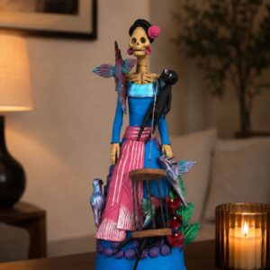 10.5” Catrina, Frida Kahlo Doll, Day of the dead, Human skeleton, Mexican decorations, Sugar skull