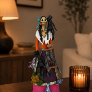 10.5” Catrina, Frida Kahlo Doll, Day of the dead, Human skeleton, Mexican decorations, Sugar skull