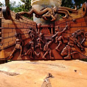Mayan wall decor, Mexican painting, Quetzalcoatl, Prehispanic, Wood carving, Handcrafted ASK FOR CUSTOMIZE