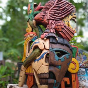 Prehispanic Wooden mask, Mayan culture, Mexican wall art, Hand carved ASK FOR CUSTOMIZE