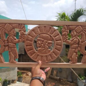 Prehispanic Mayan Art, Mayan calendar, Mexican painting, Wood carving, Handcrafted ASK FOR CUSTOMIZE