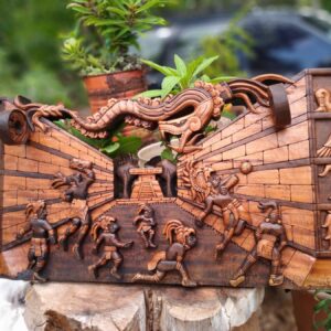 Prehispanic Mayan wall decor, Mexican painting, Quetzalcoatl, Prehispanic, Wood carving, Handcrafted ASK FOR CUSTOMIZE