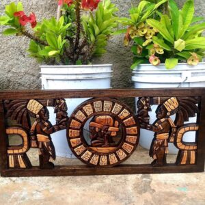 Prehispanic Mayan Art, Mayan calendar, Mexican painting, Wood carving, Handcrafted ASK FOR CUSTOMIZE
