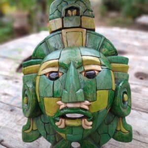 Prehispanic Wooden mask, Mayan culture, Mexican wall art, Hand carved ASK FOR CUSTOMIZE