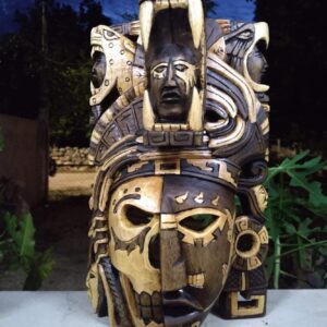 Prehispanic Wooden mask, Mayan culture, Mexican wall art, Hand carved ASK FOR CUSTOMIZE