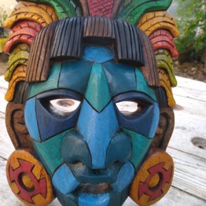 Prehispanic Wooden mask, Mayan culture, Mexican wall art, Hand carved ASK FOR CUSTOMIZE