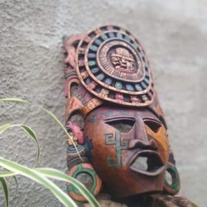 Prehispanic Wooden mask, Mayan culture, Mexican wall art, Hand carved ASK FOR CUSTOMIZE