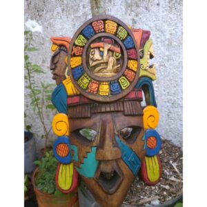 Prehispanic Wooden mask, Mayan culture, Mexican wall art, Hand carved ASK FOR CUSTOMIZE