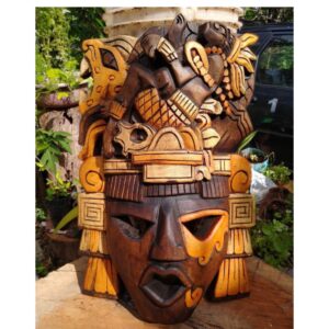 Prehispanic Wooden mask, Mayan culture, Mexican wall art, Hand carved ASK FOR CUSTOMIZE