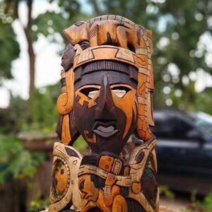 Prehispanic Wooden mask, Mayan culture, Mexican wall art, Hand carved ASK FOR CUSTOMIZE