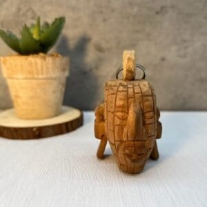 Mayan wooden keychain, Mexican folk art, Mexican mask, Mayan art, Mayan mask, Prehispanic, Mayan statue