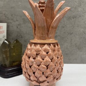 Mexican pottery, Pineapple decor, Mexican decoration, Pineapple sculpture, Glazed clay pineapple, Pottery from Michoacan
