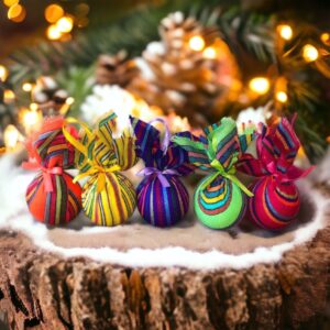 6 Christmas ornaments / Mexican decoration , ideal for the Christmas tree, inspired by Mexican art