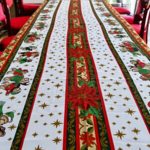 Christmas Navidad Table Cover Sugar Charm Design, Festive  Decor Dinning Table Cloth, Navidad Tablecloth, Santa Claus Decorations