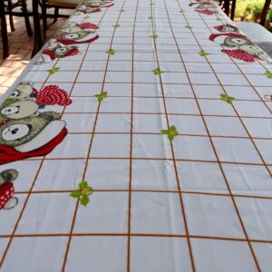 Christmas Navidad Table Cover Sugar Charm Design, Festive  Decor Dinning Table Cloth, Navidad Tablecloth, Santa Claus Decorations