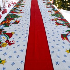 Christmas Navidad Table Cover Sugar Charm Design, Festive  Decor Dinning Table Cloth, Navidad Tablecloth, Santa Claus Decorations