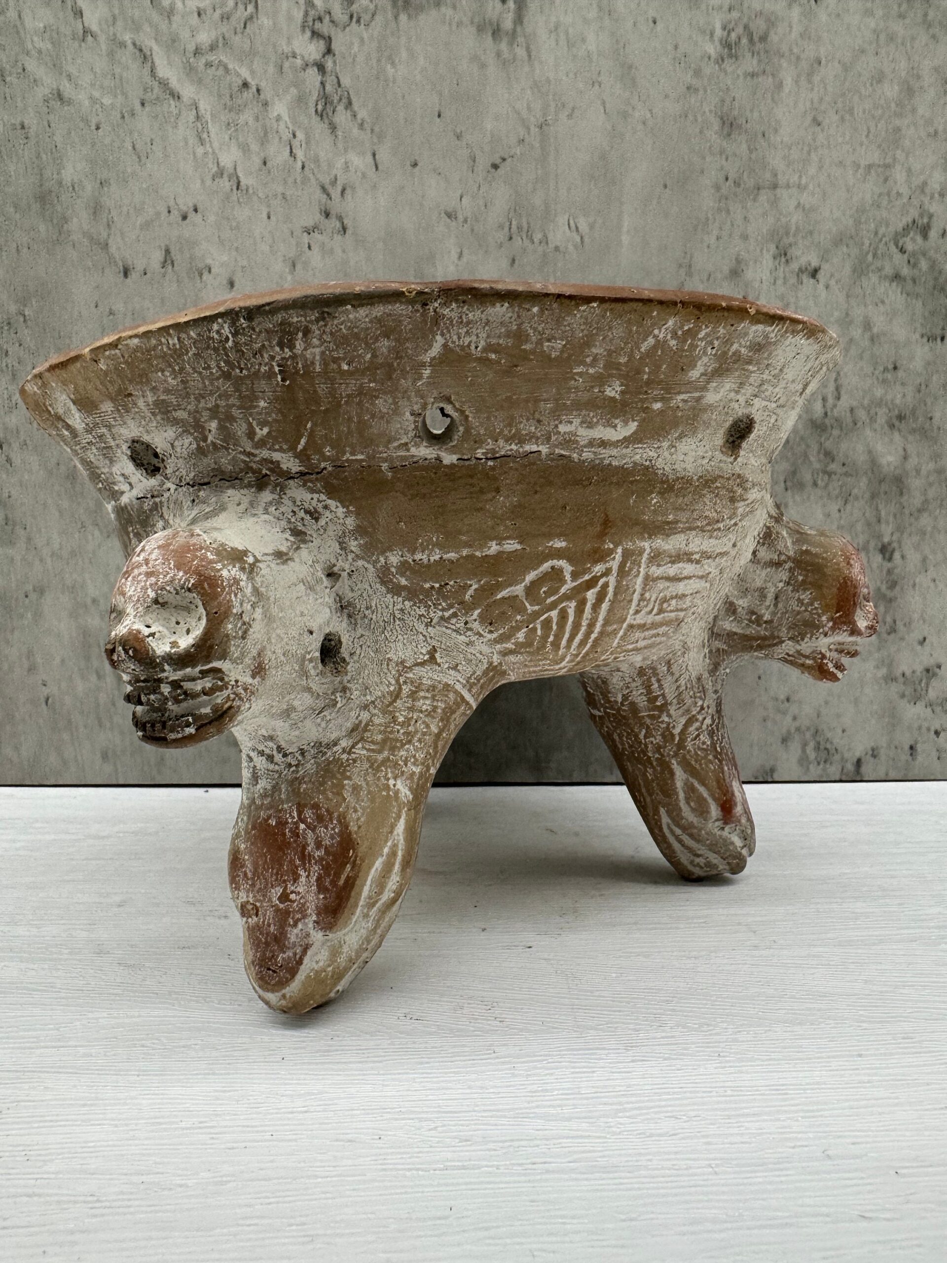 Incense Burner Handcraft Mexican Culture Home Decor Prehispanic Vintage Rustic Clay Antique Ancrestral Figurines - Image 2