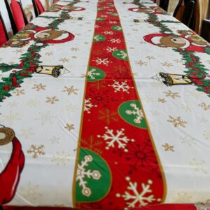 Christmas Navidad Table Cover Sugar Charm Design, Festive  Decor Dinning Table Cloth, Navidad Tablecloth, Santa Claus Decorations