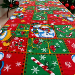 Christmas Navidad Table Cover Sugar Charm Design, Festive  Decor Dinning Table Cloth, Navidad Tablecloth, Santa Claus Decorations