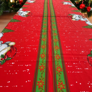 Christmas Navidad Table Cover Sugar Charm Design, Festive  Decor Dinning Table Cloth, Navidad Tablecloth, Santa Claus Decorations