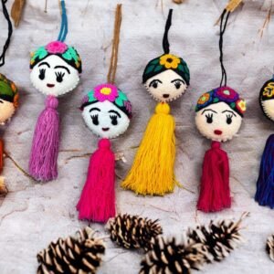 Holiday decor, Mexican christmas, Mexican ornaments, Mexican tassel, Frida kahlo decor, Frida kahlo ornament