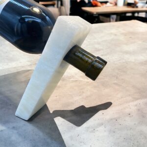 Wine rack, Wine holder, Small wine rack, Rustic wine rack, Stone wine holder, Onyx support