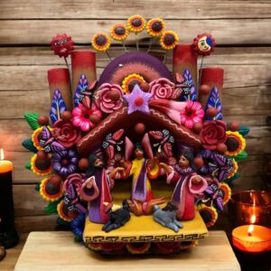 Virgin Mary Angels, Jesus Christ Day of Birth Tree of life, Arbol de la vida,  Handmade in Metepec