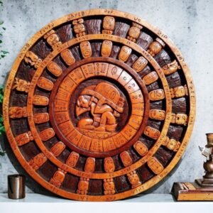 Prehispanic Mayan Art, Mayan calendar, Mexican painting, Wood carving, Handcrafted ASK FOR CUSTOMIZE