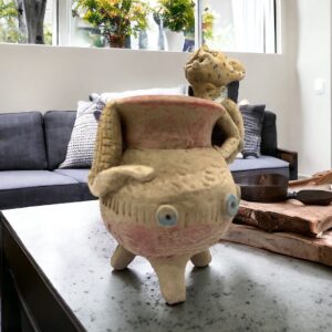 Vessels Offering Incense Burner Handcraft Mexican Culture Home Decor Prehispanic Vintage Rustic Clay Material Antique Ancrestral Figurines