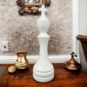 LARGE Ceramic King Chess Piece For Home Decor Interior Design, Chess set King Statue