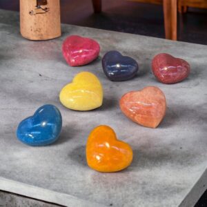 Onyx Hearts  for Home Decor Solid Onyx Handmade- Heart Figurine Vintage Collectible, Shelf Decor Valentine’s Day