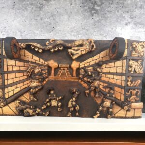 Mayan wall decor, Mexican painting, Quetzalcoatl, Prehispanic, Wood carving, Handcrafted