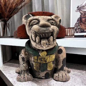 Jaguar Urn Zapotec Incense Burner Handcraft Mexican Culture Home Decor Prehispanic Vintage Rustic Clay Material Antique Ancrestral Figurines