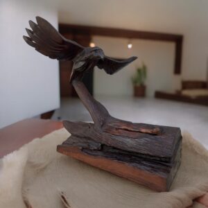 Ironwood Eagle Handcarfted Sculpture Carved In 1 Piece From Desert Sonora Mexico Palo Fierro Carved Vintage  Rustic  Home Decor