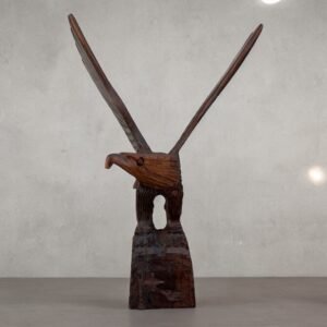 Ironwood Eagle Handcarfted Sculpture Carved In 1 Piece From Desert Sonora Mexico Palo Fierro Carved Vintage  Rustic  Home Decor