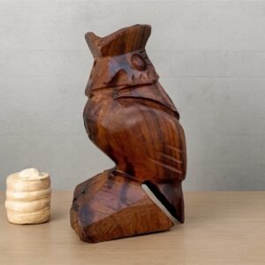 Ironwood Owl Handcarfted Sculpture In 1 Piece From Desert Sonora Mexico Palo Fierro Carved Vintage  Rustic  Home Decor