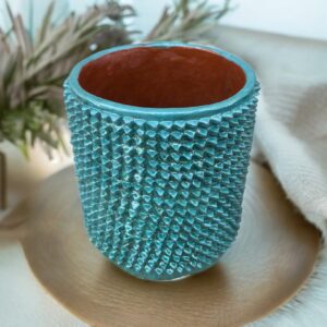 Flower Planter Pot Glazed Michoacán México Handcrarted By Artisans,  Pottery Vase Dry Herbs Indoor & Outdoor Handmade Home Decor Garden