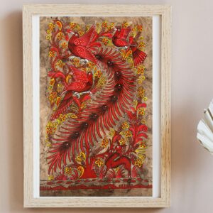 Bird painting painted on amate paper, original amate paintings in Mexican art, acrylic painting / Mexican painting authentic artisans