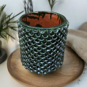 Flower Planter Pot Glazed Michoacán México Handcrarted By Artisans,  Pottery Vase Dry Herbs Indoor & Outdoor Handmade Home Decor Garden