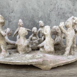 Circle Of Word Council Sculpture Home Decor Prehispanic Vintage Rustic Clay  Antique Ancrestral Figurines Interior Exterior